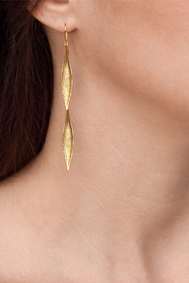 Karohirohi Earrings - Long | 22ct Gold Plate