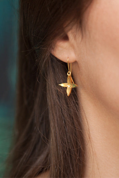 Jasmine Earrings 22ct Gold Plate