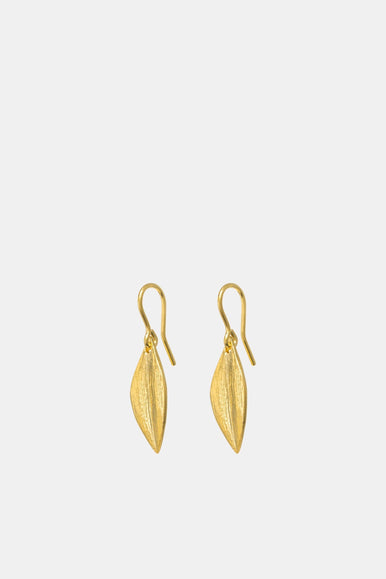 Leaf Earrings Short | 22ct Gold Plate