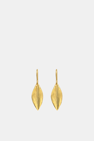 Leaf Earrings Short | 22ct Gold Plate