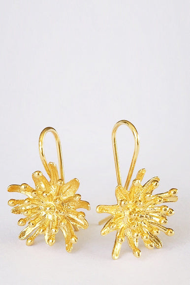 Mt Cook Lily Earrings Hooks | 22ct Gold Plate