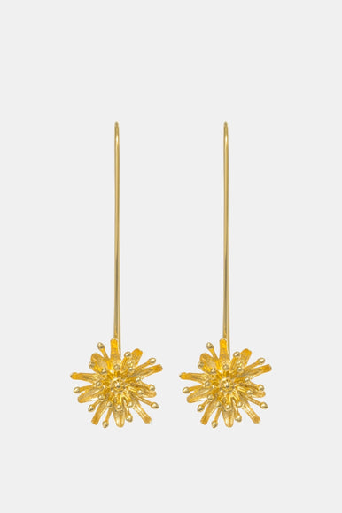 Mt Cook Lily Earrings Stems | 22ct Gold Plate