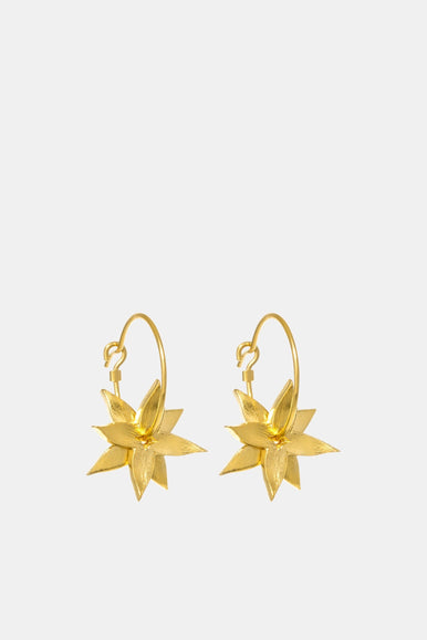 Star Anise Earrings 22ct Gold Plate