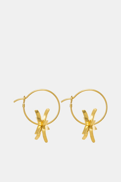 Star Anise Earrings 22ct Gold Plate