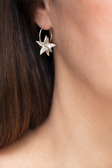 Star Anise Earrings Sterling